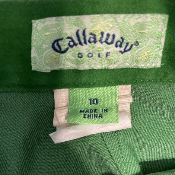 callaway Ladies 10 Tennis Golf pickleball green skort zipper stretch slit - Picture 2 of 8
